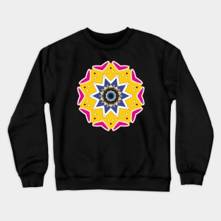 Golden unicorn Mandala art Sunflower modern repeated pattern Crewneck Sweatshirt